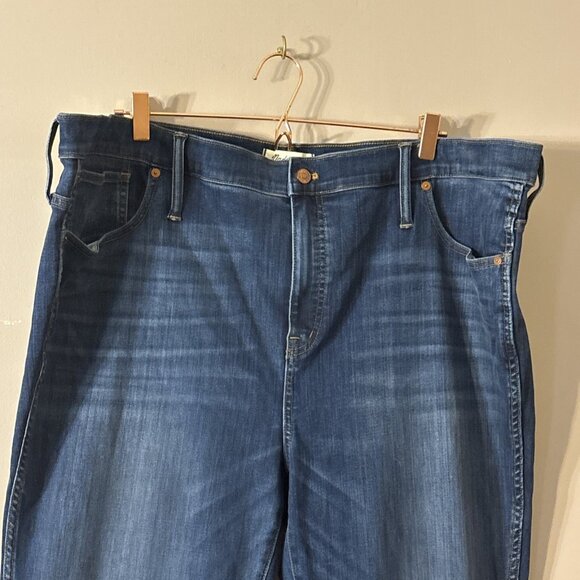 Madewell 10" High Rise Skinny Jeans Dark Wash Zipper Closure Wms Plus Sz 37 Tall - Picture 2 of 11